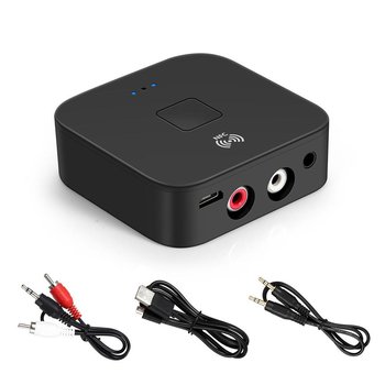 RCA Audio Receiver APTX LL 3.5mm 3.5 Jack Music Wireless Adapter with Mic NFC for Car TV Speakers Auto ON/OFF Bluetooth 5.0